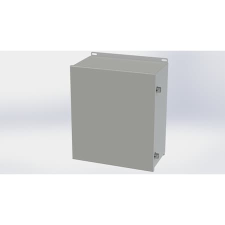Saginaw Control & Engineering Screw Clamps Electrical Enclosures, 16.13 in H, 8 in D, 14 in W, NEMA 3R, 4, 12, 13, Carbon Steel SCE-16148CHNF